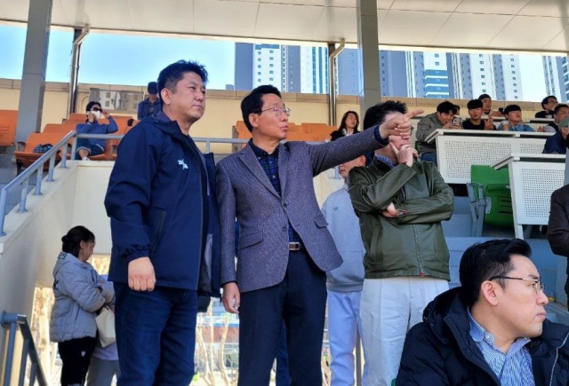 김상훈 고문 대구시민야구장 시설 점검